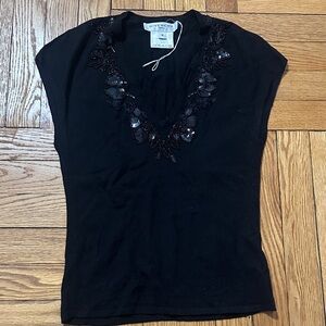 Givenchy Black Sequin-Embellished Blouse